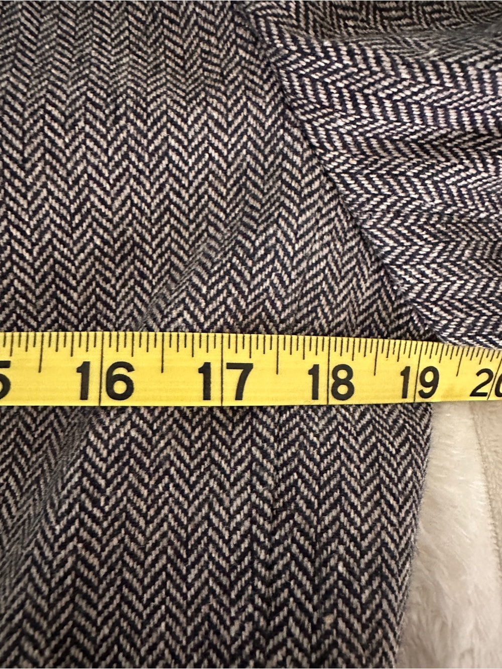 VINTAGE Ralph Lauren Gray Herringbone Single-Button Tailored Wool Blazer - Picture 11 of 13